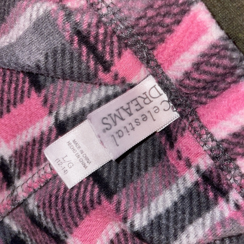 Dreams Pink and Gray Plaid Women's Pants